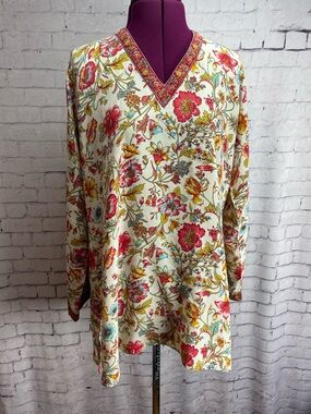 Biba floral print tunic blouse
